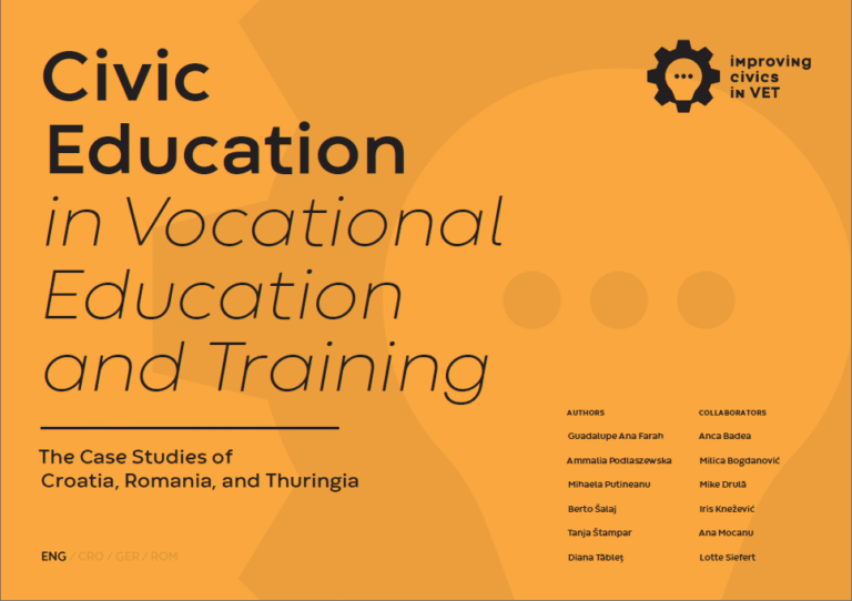Pročitajte više o članku Civic Education in Vocational Education and Training: The Case Study of Croatia, Romania, and Thuringia